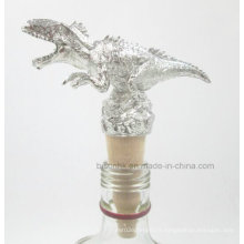 Nouveau bouchon de bouteille de vin de dinosaure design, Bouchon de bouchon en bois massif